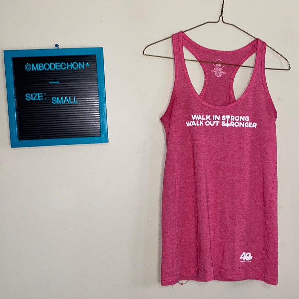 Womens S GoodLife RacerBack Pink tank top